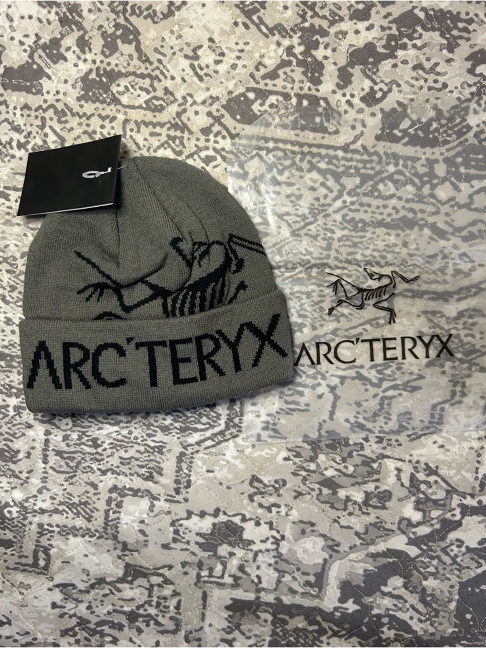 Arc'teryx Gray Knit Beanie with Black Logo